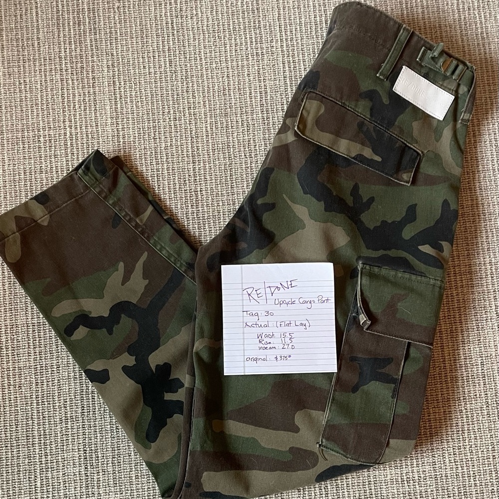 RE/DONE Women's Camo Cargo Pants